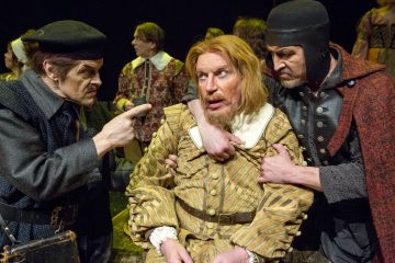 Helsingin Kaupunginteatteri – Rakastunut Shakespeare – Kuvassa Matti Olavi Ranin, Jari Pehkonen ja Juha Jokela – Kuva Tapio Vanhatalo