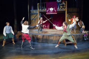 Helsingin Kaupunginteatteri – Rakastunut Shakespeare – Kuvassa Miila Virtanen, Kari Mattila, Mikko Paloniemi, Ilkka Kokkonen, Jouko Klemettilä, Matti Rasila, Luca Elshout – Kuva Tapio Vanhatalo