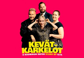 Kevätkarkelot – 4 koomikon super stand up ilta